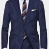 Oxford & Evergreen Suitsupply Napoli Suit, Fair Wear & Carbon Neutral, Navy Pinstripe