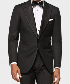 Oxford & Evergreen Suitsupply Black Lazio Tuxedo Suit, Fair Wear & Carbon Neutral, Black Clothing