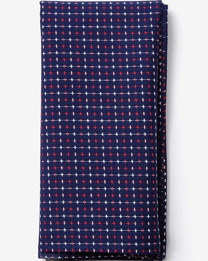 Coupon ๐งจ Oxford & Evergreen Accessories Ties.com Ashland Cotton Pocket Square, Navy Blue With Red & White Pattern ๐ฅฐ 3 Oxford & Evergreen Accessories Ties.com Ashland Cotton Pocket Square, Navy Blue With Red & White Pattern