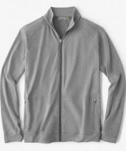 Oxford & Evergreen Clothing Tasc Performance Carrollton Organic Cotton & Bamboo Viscose Travel Jacket, Heather Gray (Also In Black)