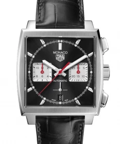 Oxford & Evergreen Chronographs Tag Heuer Monaco Automatic Chronograph, Black Dial (39mm)