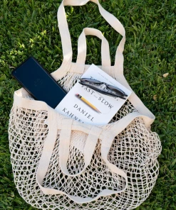 Oxford & Evergreen Terra Thread Organic Cotton Mesh Bag, Natural Bags & Baggage