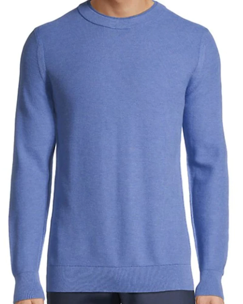 Top 10 💯 Oxford & Evergreen Honeycomb Knit Pullover In Organic Cotton, Skyline Melange (Light Blue) Clothing ✔️ 3 Oxford & Evergreen Honeycomb Knit Pullover In Organic Cotton, Skyline Melange (Light Blue) Clothing