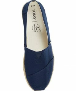 Oxford & Evergreen Shoes TOMS Alpargata Organic Cotton & Rope Espadrilles, Navy Woven