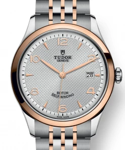 Oxford & Evergreen Tudor 1926 Rose Gold Bezel Silver Dial Automatic Watch (39mm) (Also In 36mm) Dress Watches