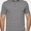 Oxford & Evergreen Clothing Wool&Prince Merino Wool Polo Shirt, Heather Gray