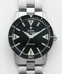 Oxford & Evergreen Zodiac Super Sea Wolf ZO9209 Automatic Dive Watch, Black (3 Colors) (40mm) Dive Watches