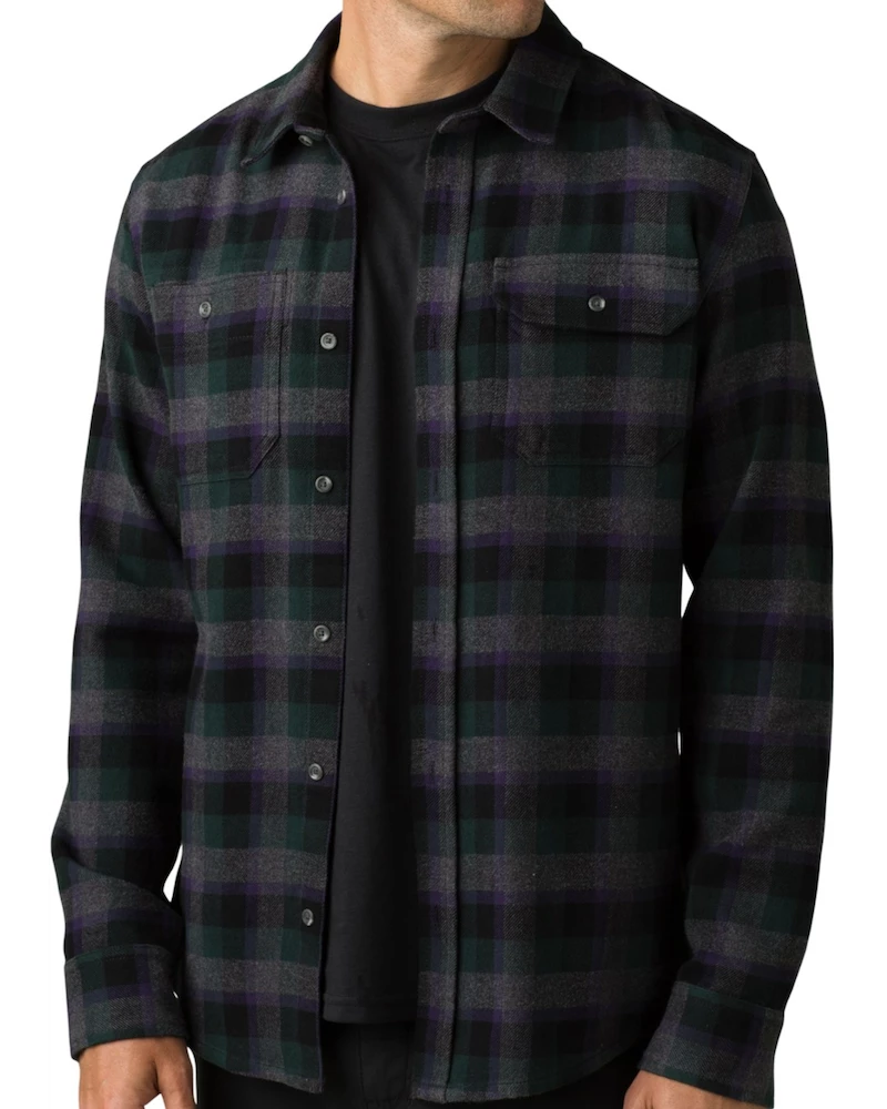 Buy 🔥 Oxford & Evergreen PrAna Hatcher Organic Cotton Flannel 👚 Shirt, Batik (Navy, Green, Purple) Clothing 👏 3 Oxford & Evergreen PrAna Hatcher Organic Cotton Flannel Shirt, Batik (Navy, Green, Purple) Clothing